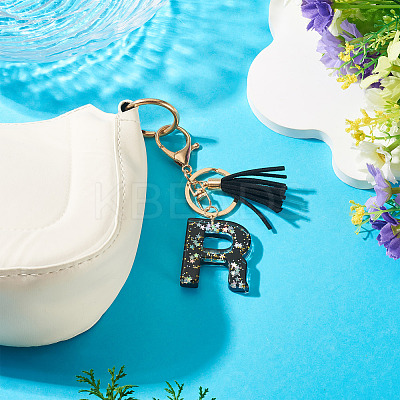 1Pc Resin Letter Keychains KEYC-TADJ0001-09R-1