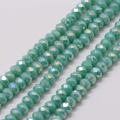 Electroplate Glass Bead Strands X-GLAA-K016-2x3mm-07FR-1