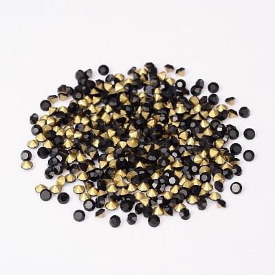 Back Plated Grade A Diamond Glass Pointed Rhinestone X-RGLA-SS6-002-1