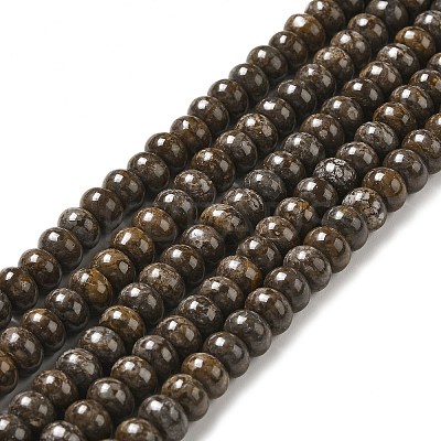 Natural Red Snowflake Obsidian Beads Strands G-G992-B03-1