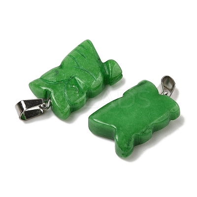 Dyed Natural White Jade Pendants G-B127-09P-02-1