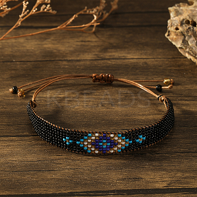 Bohemian Style Geometric Glass Seed Bead Handmade Bracelet for Women HL6362-8-1