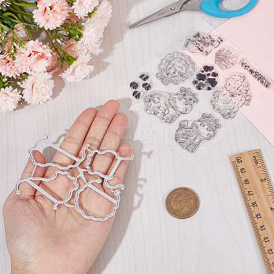 1Pc PVC Plastic Clear Stamps DIY-CP0008-79B-1