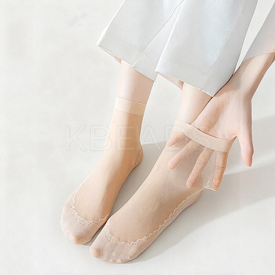 Nylon Silk Socks for Women AJEW-WH20018-85A-1