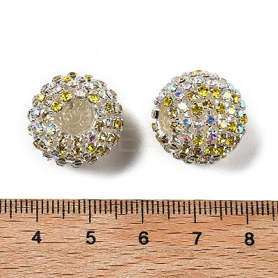 Sparkle Glass Rhinestone Round Beads OACR-S048-01B-1