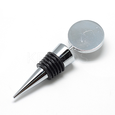 Zinc Alloy Wine Bottle Stoppers Cabochon Settings LS-MAK-R022-02-1