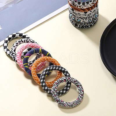 5Pcs Ring Food Grade Eco-Friendly Silicone Focal Beads JX894K-1