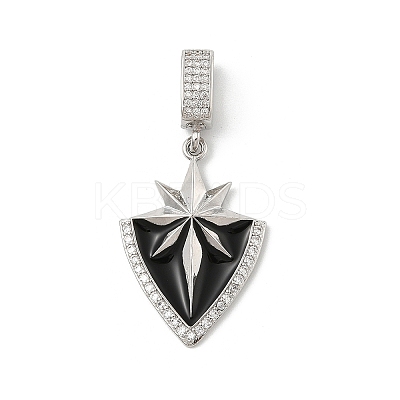 Brass Micro Pave Cubic Zirconia Pendants KK-U047-06P-1