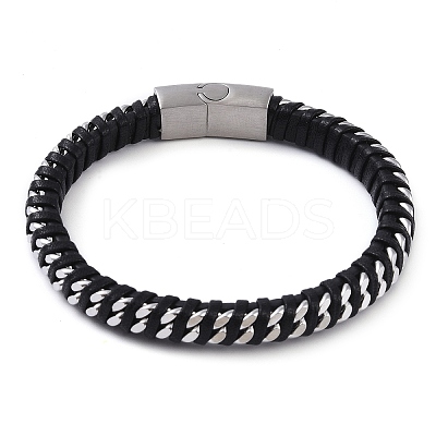 Leather Cord Bracelets BJEW-A009-04P-1