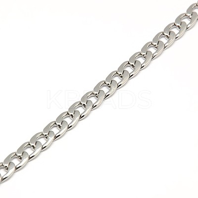 304 Stainless Steel Curb Chain/Twisted Chain Necklaces STAS-A028-N123P-1