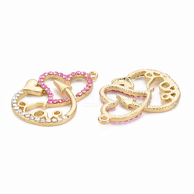 Rack Plating Alloy Rhinestone Pendants PALLOY-Q433-014LG-RS-1