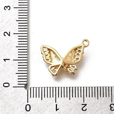 Brass Micro Pave Cubic Zirconia Pendants KK-K378-58G-1