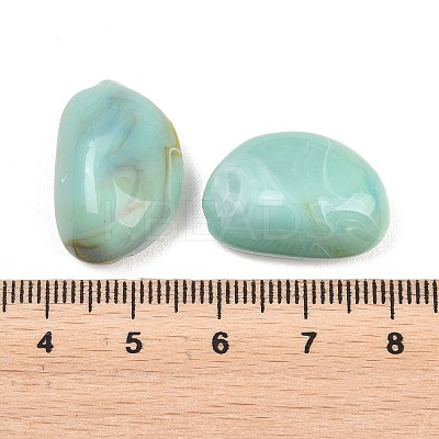 Two Tone Opaque Acrylic Imitation Gemstone Beads OACR-T033-01-1