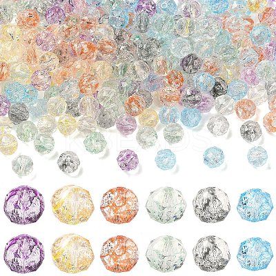 Crackle Transparent Glass Beads Strands GLAA-YW0005-73A-1