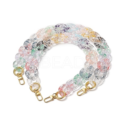 Transparent Acrylic Curban Chain Bag Handles AJEW-BA00102-1