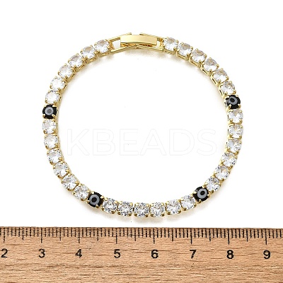 Brass Enamel Link & Charm Bracelets BJEW-Z094-02G-02A-1