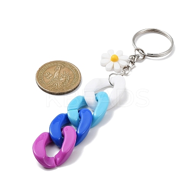 Acrylic Curb Chain Keychain KEYC-JKC00633-03-1