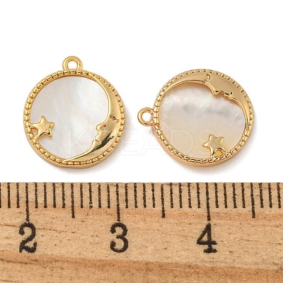 Brass Shell Pendants KK-N254-115G-1