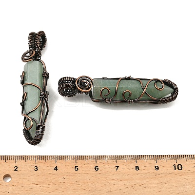Natural Green Aventurine Pendants G-K338-28R-05-1