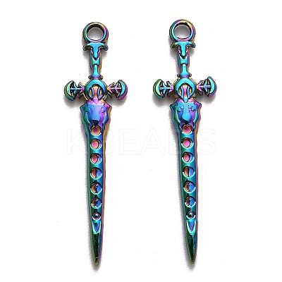 304 Stainless Steel Pendants STAS-B054-06RC-1