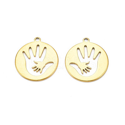 Ion Plating(IP) 201 Stainless Steel Pendants STAS-T063-183G-1