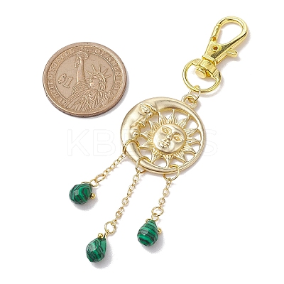 Alloy Moon & Sun Pendant Decorations HJEW-JM02002-1