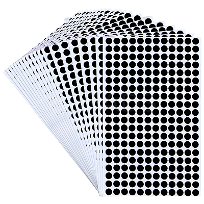 240Pcs Flat Round PVC Handwritten Blank Stickers DIY-WH50053-11C-1