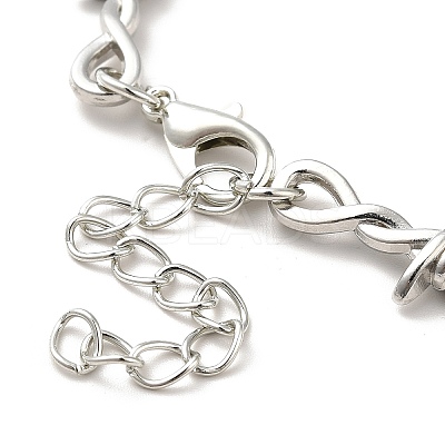 Alloy Thorns Link Chain Necklace NJEW-C027-01P-1