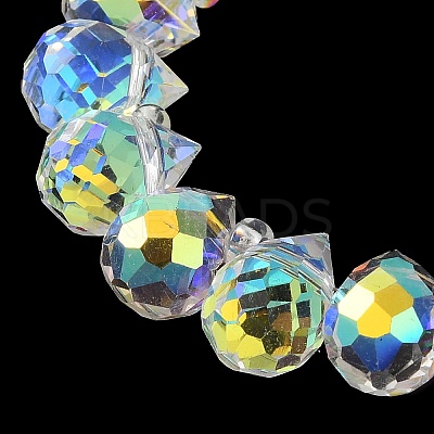 Electroplate Glass Beads Strands X-EGLA-D030-17T-1