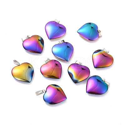 Electroplate Non-magnetic Synthetic Hematite Pendants G-I315-01B-1
