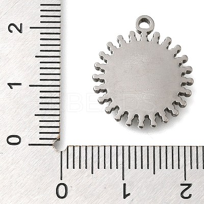 304 Stainless Steel Pendant Cabochon Settings STAS-I310-18P-1