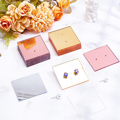 4 Colors Acrylic Single Earring Display Card ODIS-AR0001-05B-1