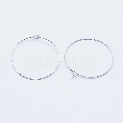 Long-Lasting Plated Brass Hoop Earrings Findings KK-K204-179P-NF-1