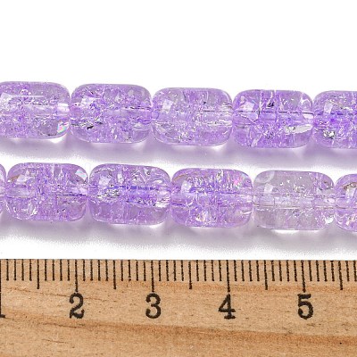 Transparent Crackle Glass Beads Strands X-GLAA-NH0001-04F-1