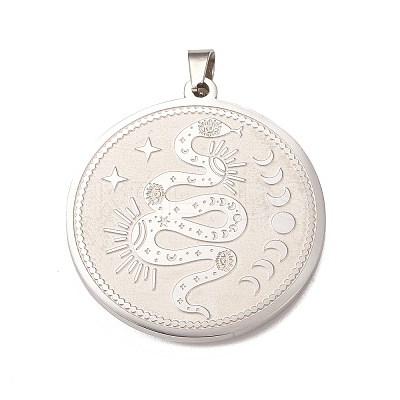 Non-Tarnish 304 Stainless Steel Pendants STAS-P321-01P-1