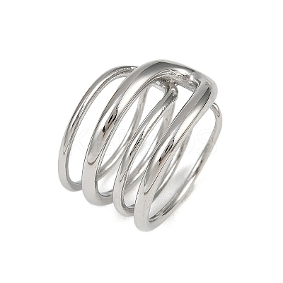 304 Stainless Steel Cuff Rings RJEW-P153-05P-1