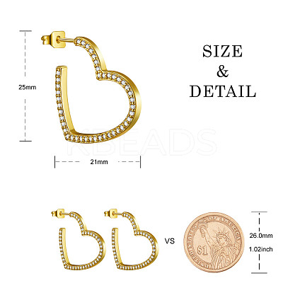 Brass Micro Pave Grade AAA Cubic Zirconia Stud Earrings JE013A-X-1