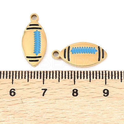 304 Stainless Steel Enamel Pendants STAS-Z190-07G-02-1