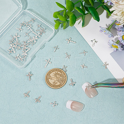 48Pcs 6 Styles Alloy Rhinestone Cabochons MRMJ-GO0001-02-1