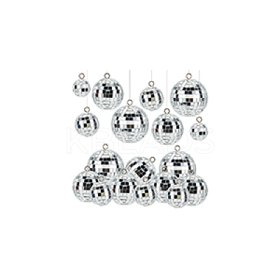 Mirror Ball Reflective Ball Pendants DIY-WH0570-26-1