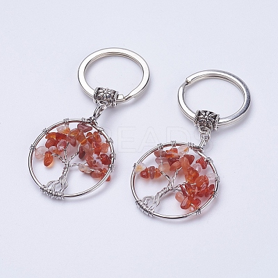 Natural Carnelian Keychain KEYC-E023-03F-1