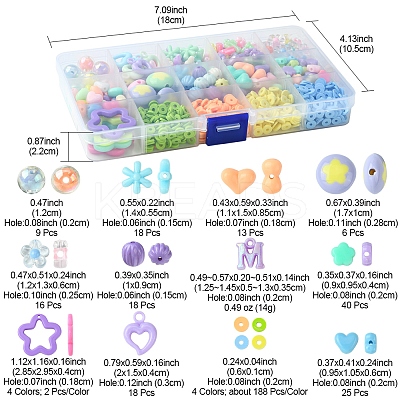 DIY Acrylic & Polymer Clay Beads Jewelry Making Findings Kits DIY-FS0006-86-1