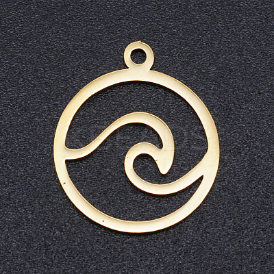 201 Stainless Steel Laser Cut Pendants STAS-S105-T967-2-1
