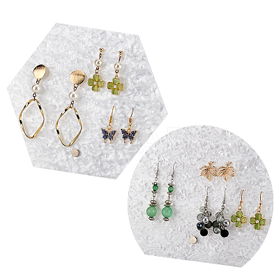 2Pcs 2 Styles Acrylic Earring Display Stands EDIS-GA0001-06-1