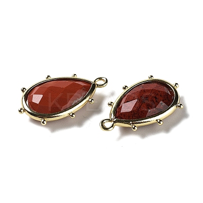 Natural Red Jasper Pendants G-B009-02G-L-1