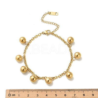 304 Stainless Steel Charm Bracelets BJEW-C110-04G-1