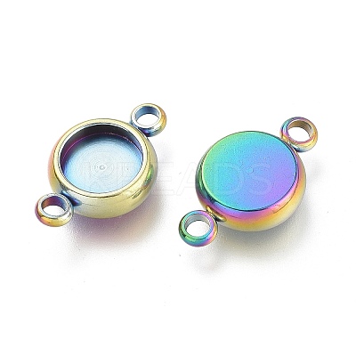 Ion Plating(IP) 304 Stainless Steel Cabochon Connector Settings STAS-I161-03B-M-1