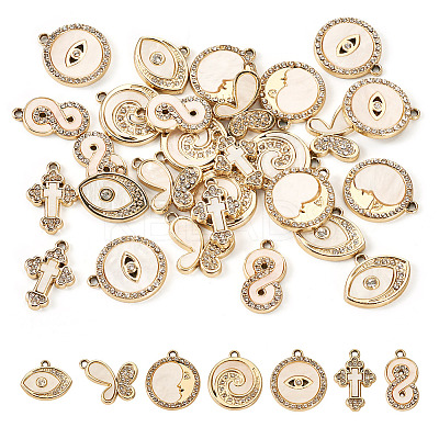 28Pcs 7 Styles Alloy Pendants FIND-TA0004-61-1