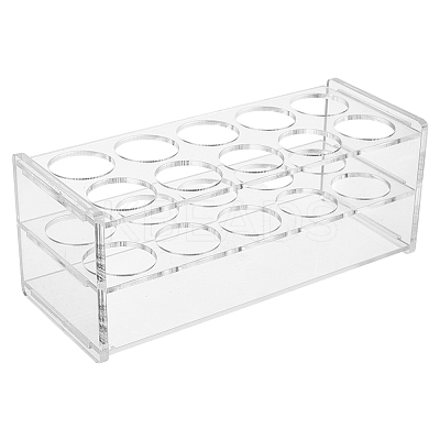 10 Hole Glass Multi-Use Cylinder Tube Display Racks AJEW-WH0596-418C-1