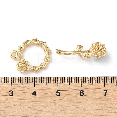 Brass Toggle Clasps KK-F862-40G-1